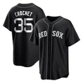 Robertx B.Red Sox #35 Garrett Crochet Player Black Home Game Stitched Jerseys