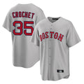 Robertx B.Red Sox #35 Garrett Crochet Player Gray Road Home Game Stitched Jerseys