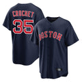 Robertx B.Red Sox #35 Garrett Crochet Player Navy Home Game Stitched Jerseys