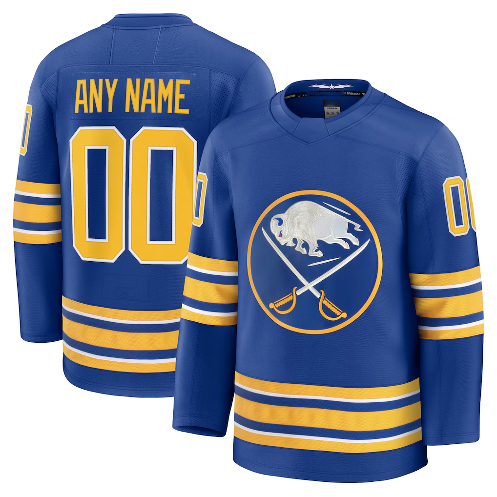 Robertx Custom B.Sabres Royal Home Premium Stitched Jerseys