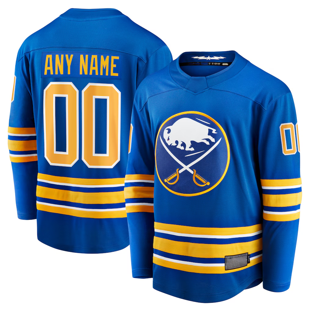 Robertx Custom B.Sabres Royal Home Breakaway Stitched Jerseys