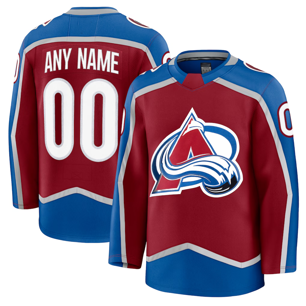 Robertx Custom C.Avalanche Burgundy Home Premium Jerseys