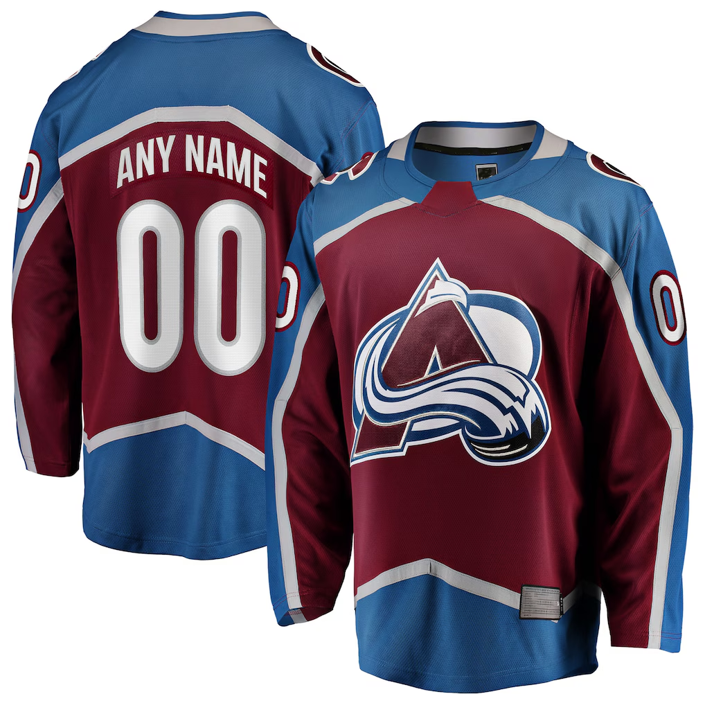 Robertx Custom C.Avalanche Maroon Home Breakaway Jerseys