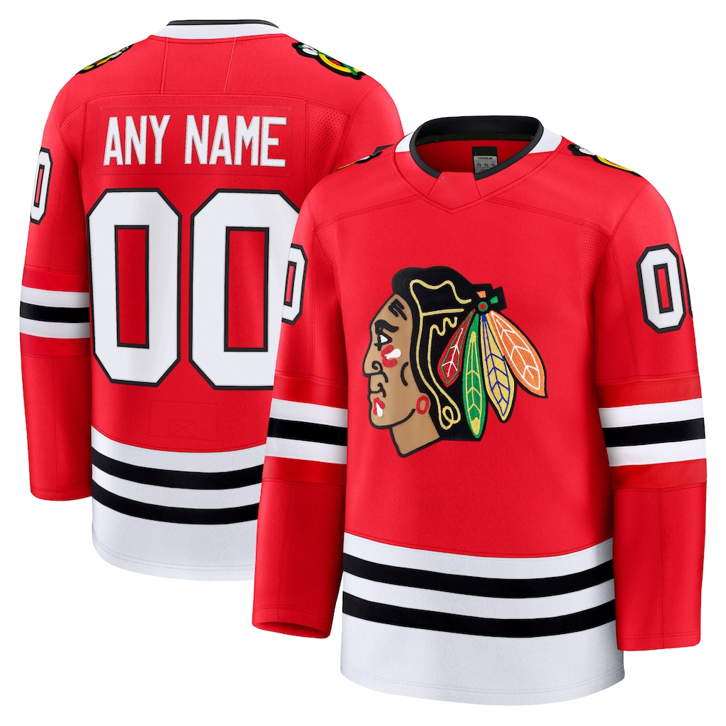 Robertx Custom C.Blackhawks Red Home Premium Jerseys