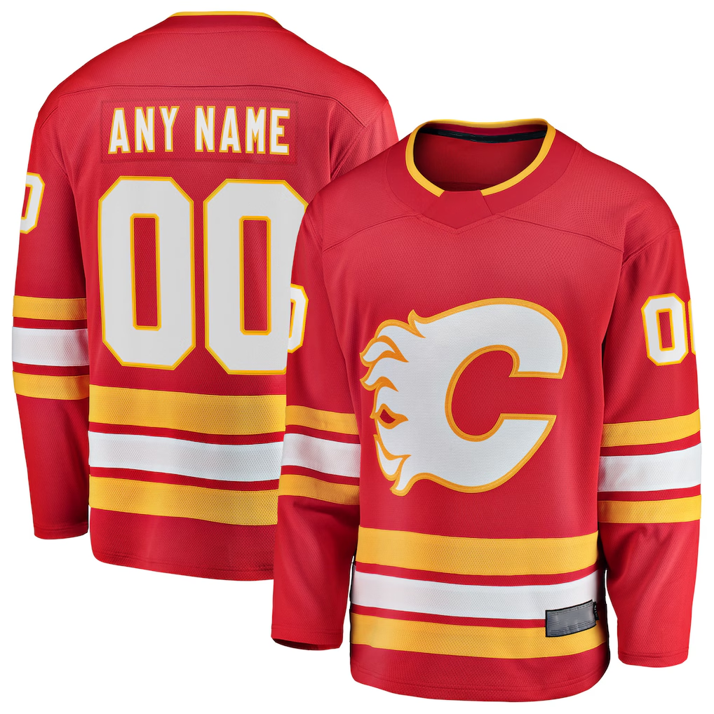 Robertx Custom C.Flames Red Home Breakaway Jerseys