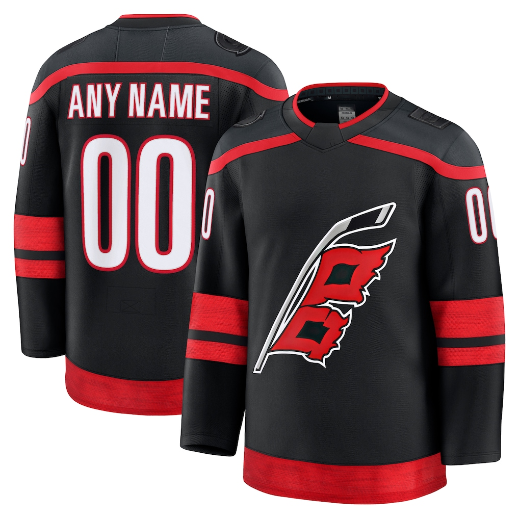 Robertx Custom C.Hurricanes Black Home Premium Stitched Jerseys