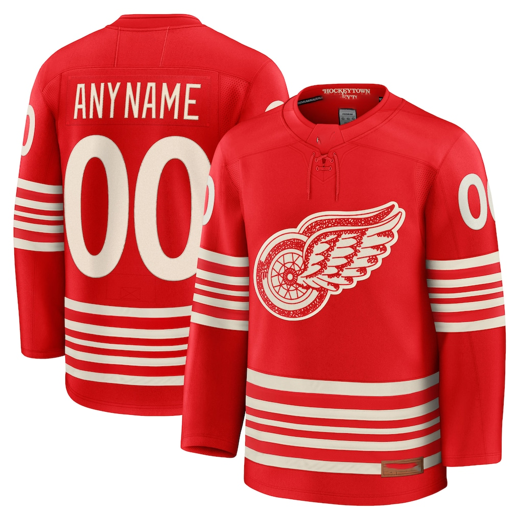 Robertx Custom DR.Wings Red Centennial Premium Jerseys