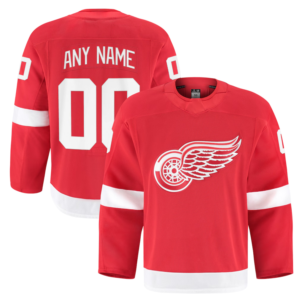 Robertx Custom DR.Wings Red Home Authentic Pro Jerseys