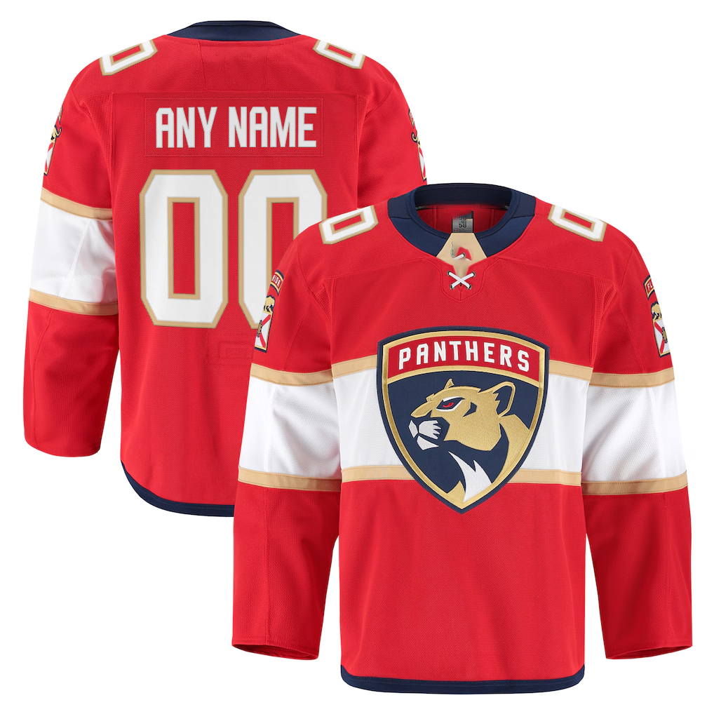 Robertx Custom F.Panthers Red Home Authentic Pro Jerseys