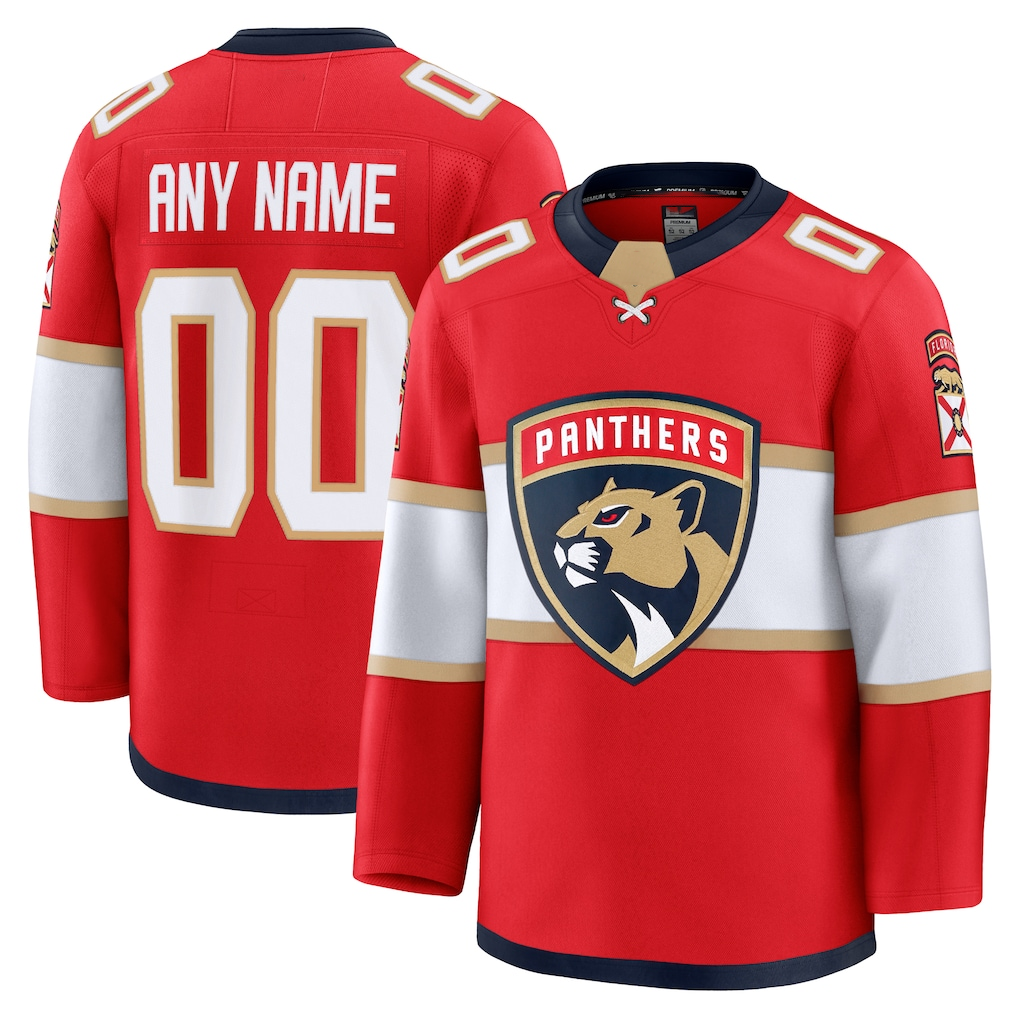 Robertx Custom F.Panthers Red Home Premium Jerseys