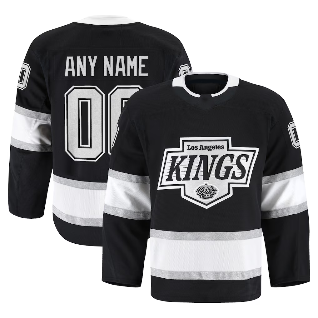 Robertx Custom LA.Kings Black Home Authentic Pro Jerseys