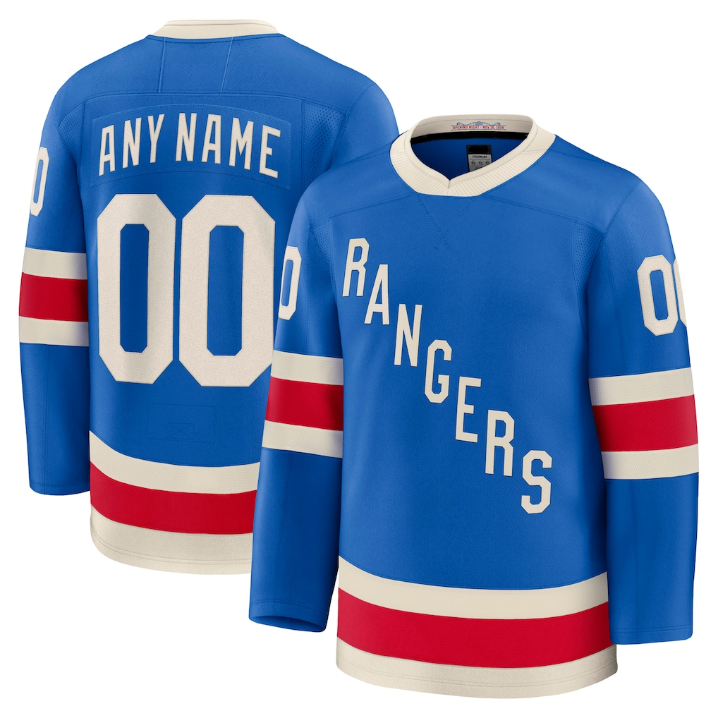 Robertx Custom NY.Rangers Blue Centennial Premium Jerseys
