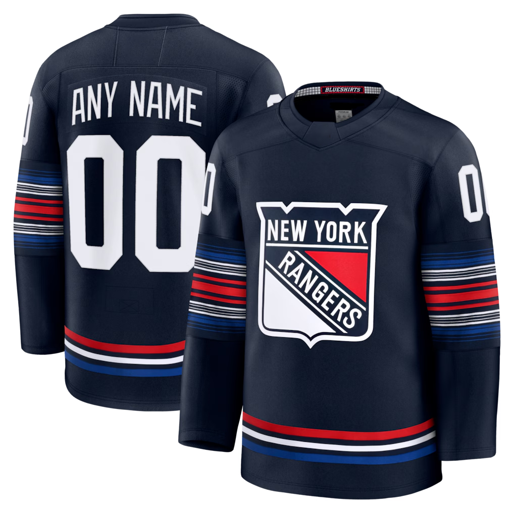 Robertx Custom NY.Rangers Navy Alternate Premium Jerseys