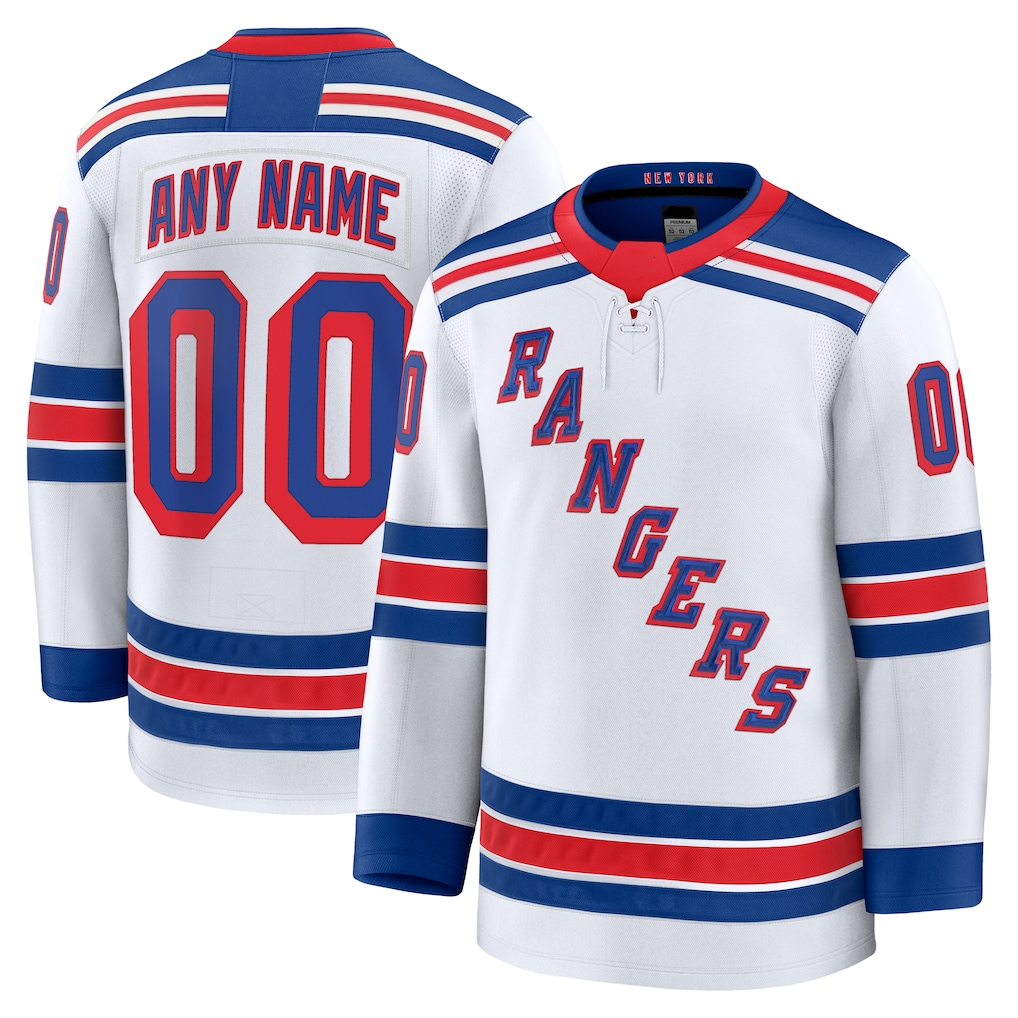 Robertx Custom NY.Rangers White Away Premium Jerseys
