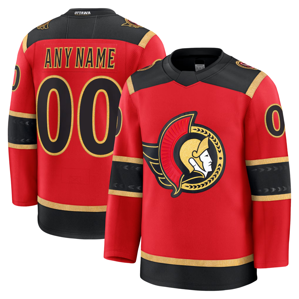 Robertx Custom O.Senators Red Alternate Premium Jerseys