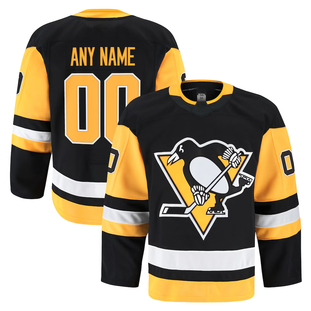 Robertx Custom P.Penguins Black Home Authentic Pro Jerseys