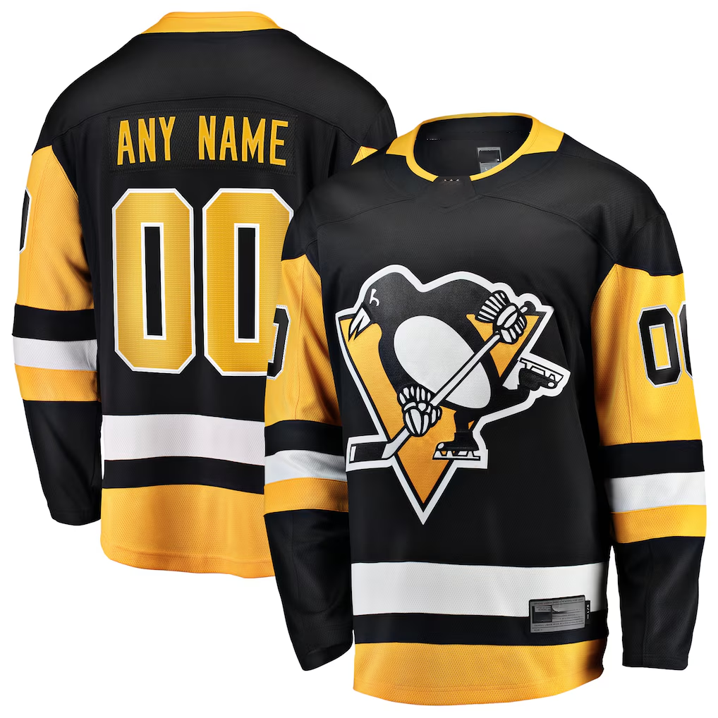 Robertx Custom P.Penguins Black Home Breakaway Jerseys