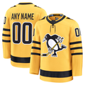 Robertx Custom P.Penguins Gold Alternate Premium Jerseys