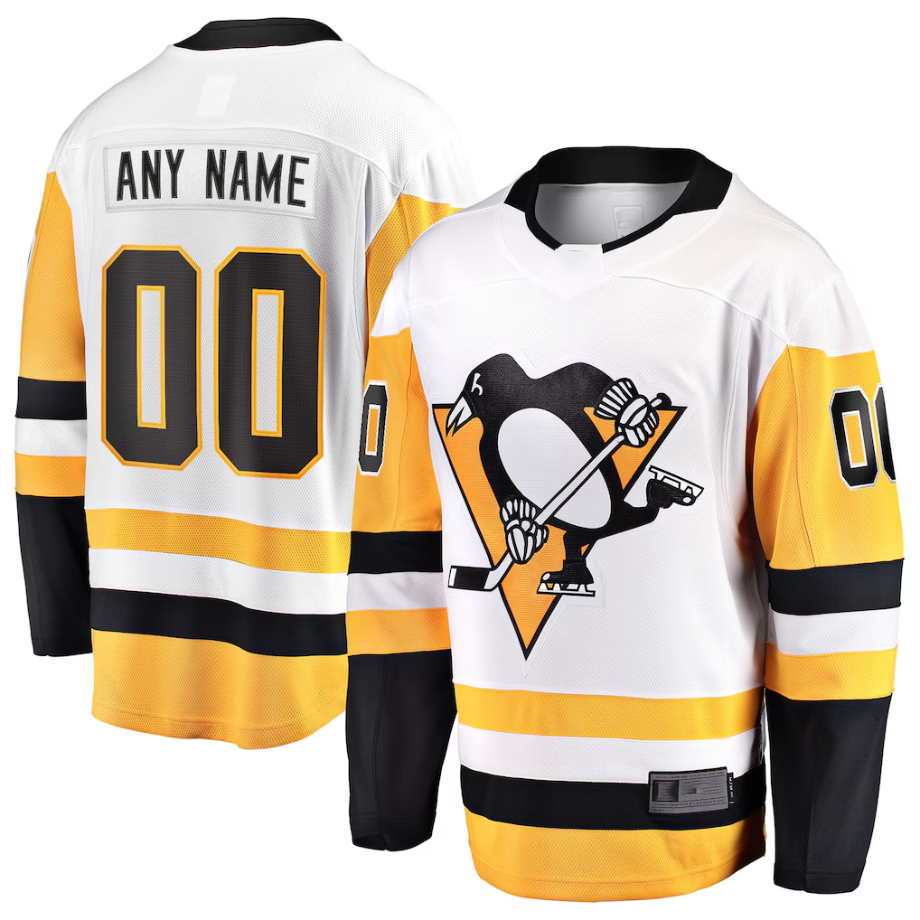 Robertx Custom P.Penguins White Away Breakaway Jerseys