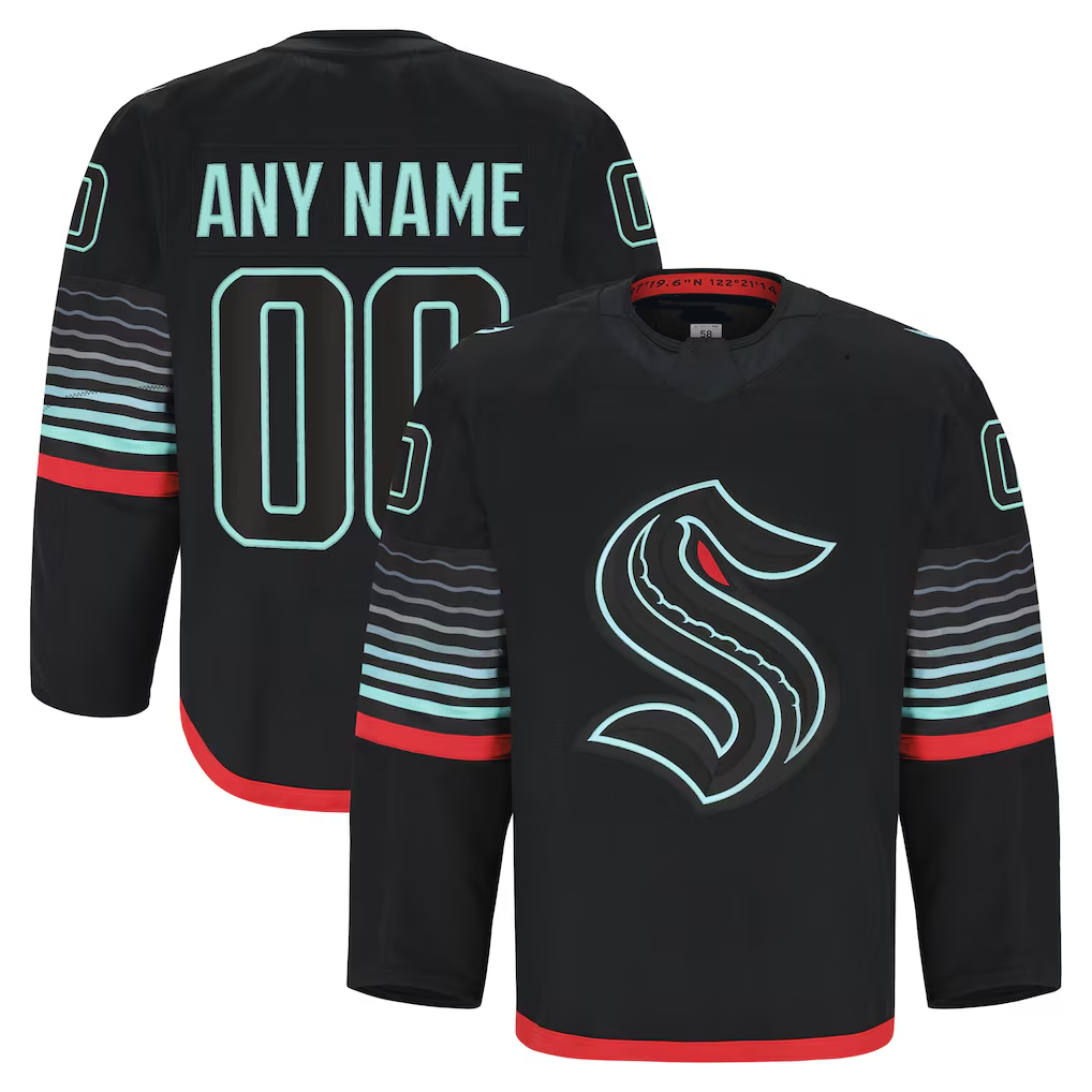 Robertx Custom S.Kraken Black Alternate Authentic Pro Jerseys