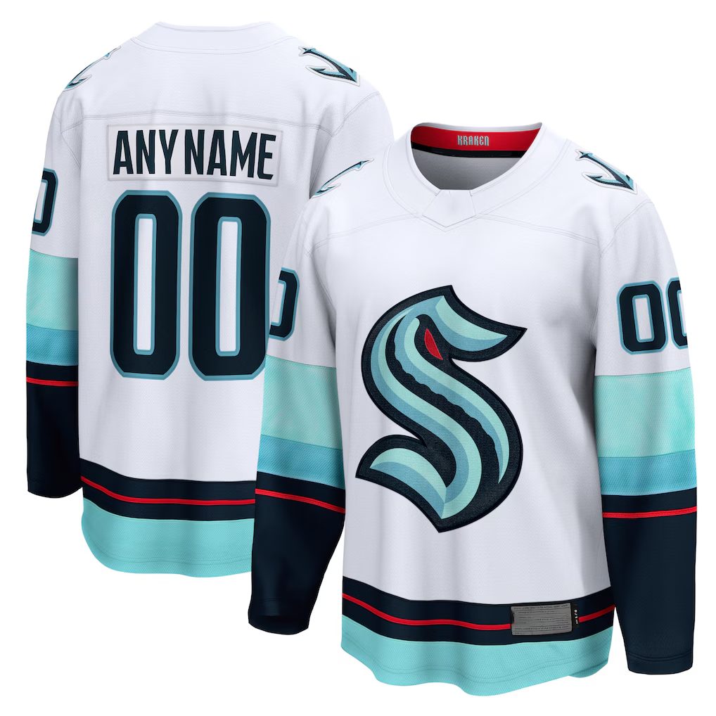 Robertx Custom S.Kraken White Away Breakaway Jerseys