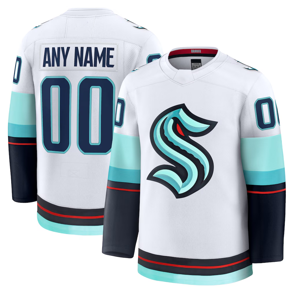 Robertx Custom S.Kraken White Away Premium Jerseys
