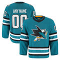 Robertx Custom SJ.Sharks Teal Home Authentic Pro Jerseys