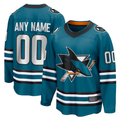 Robertx Custom SJ.Sharks Teal Home Breakaway Jerseys