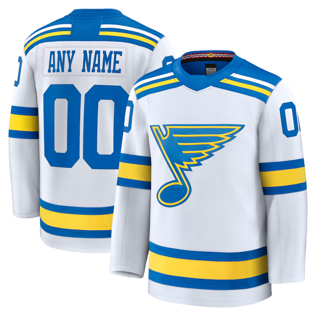 Robertx Custom SL.Blues White Away Premium Jerseys