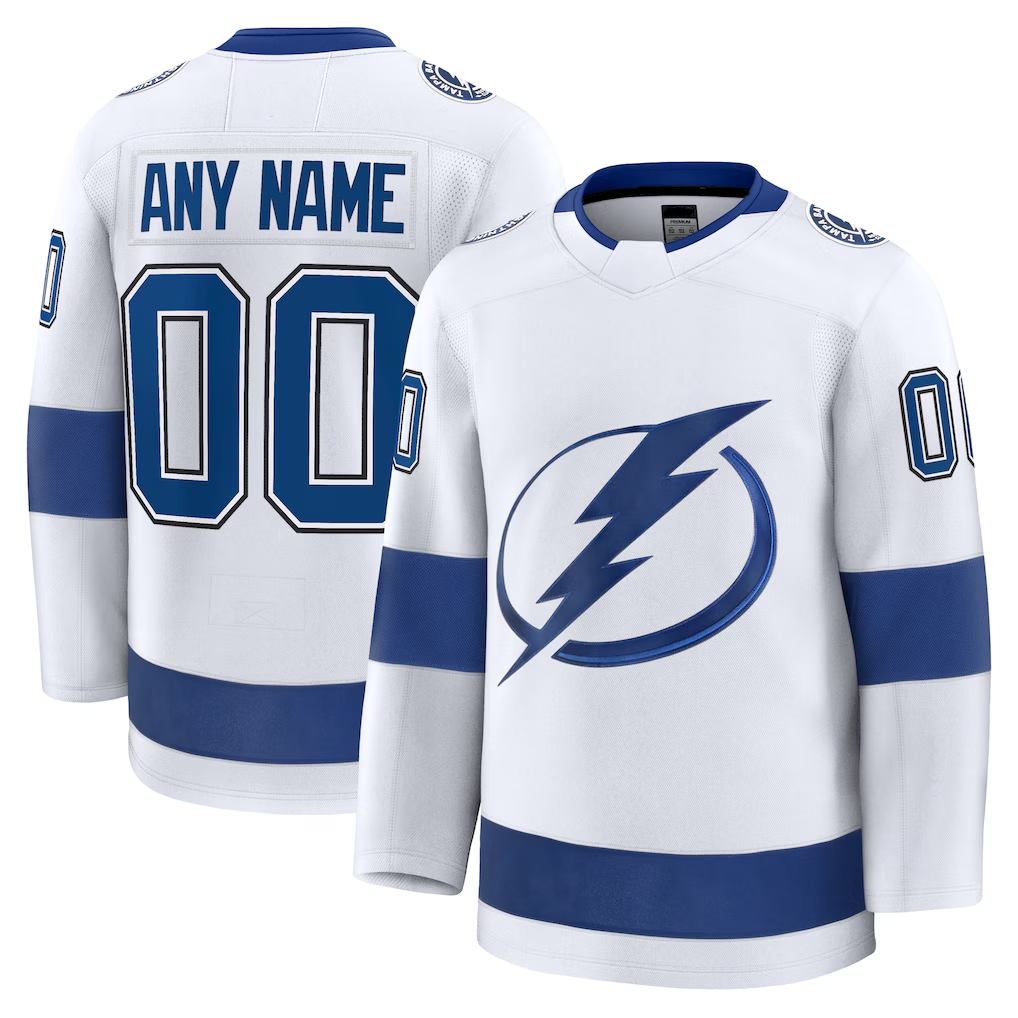 Robertx Custom TB.Lightning White Away Premium Jerseys