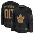 Robertx Custom TM.Leafs Black 2024 Military Appreciation Practice Jerseys