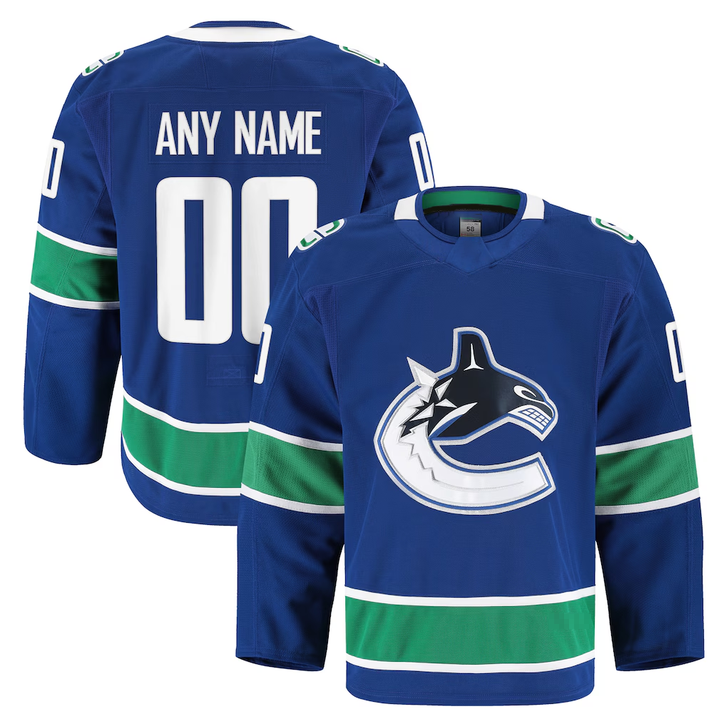 Robertx Custom V.Canucks Blue Home Authentic Pro Jerseys