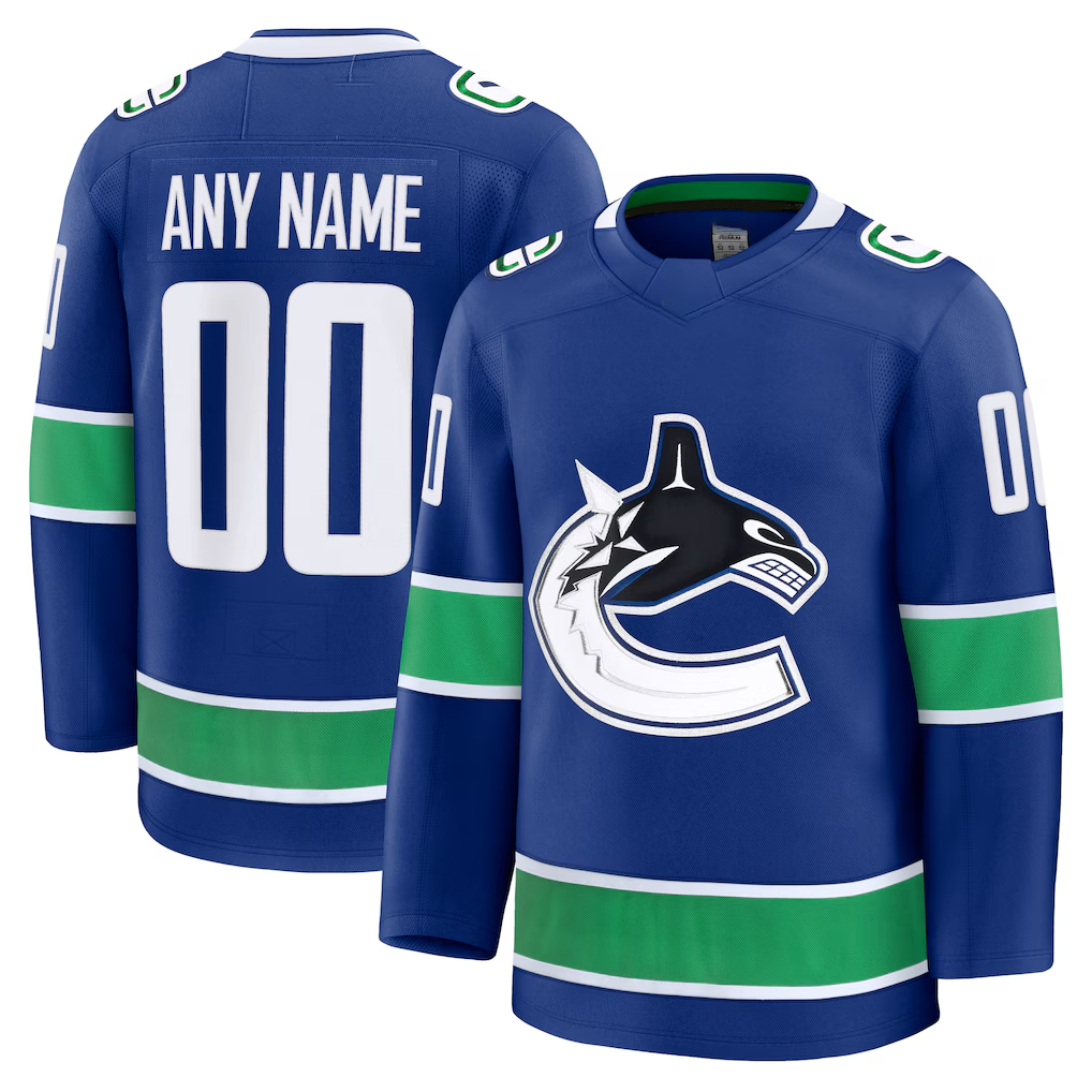 Robertx Custom V.Canucks Blue Home Premium Jerseys