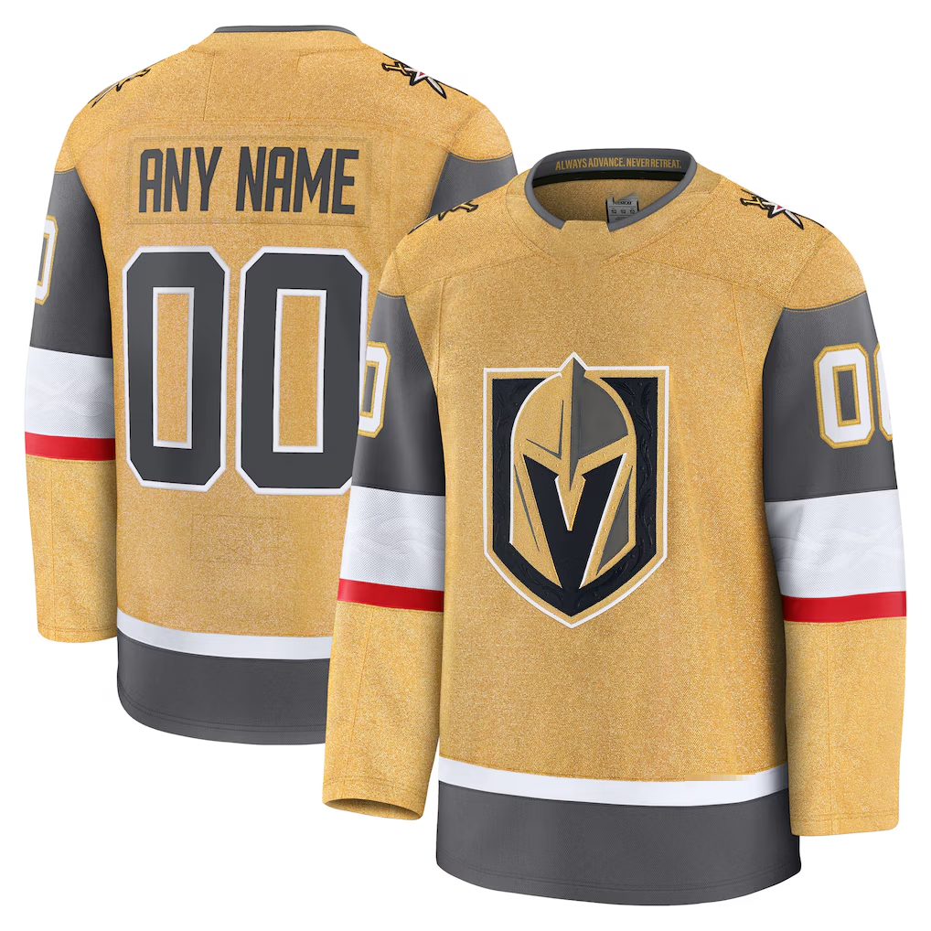 Robertx Custom VG.Knights Gold Home Premium Jerseys