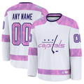 Robertx Custom W.Capitals White 2024 Hockey Fights Cancer Practice Jerseys