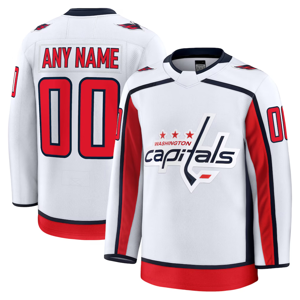 Robertx Custom W.Capitals White Away Premium Jerseys