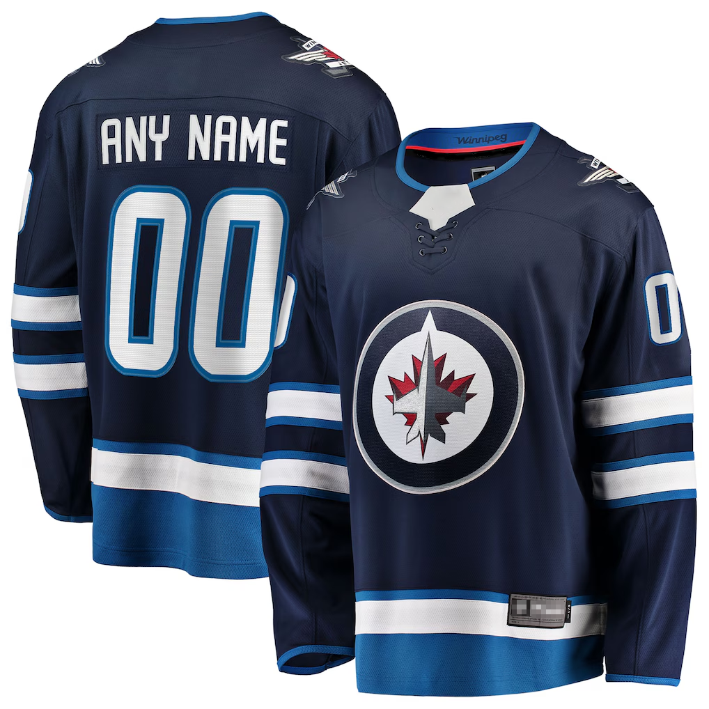 Robertx Custom W.Jets Blue Home Breakaway Jerseys