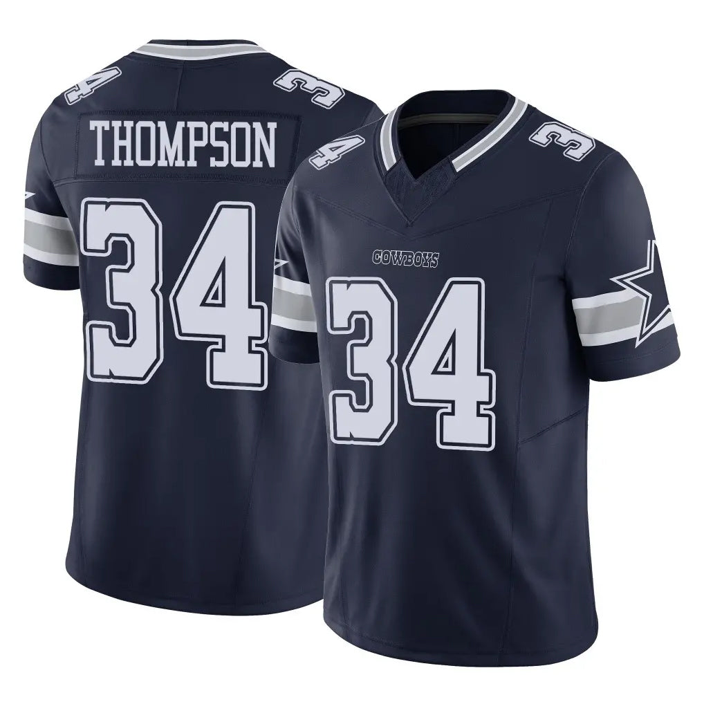 Robertx D.Cowboys #34 Jalen Thompson Player Navy Limited Vapor F.U.S.E. Home Game Stitched Jerseys