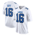Robertx D.Lions #16 Jared Goff Player White Fashion Home Game Stitched Jerseys