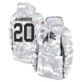 Robertx D.Lions #20 Barry Sanders Player Arctic Camo Salute to Service Hoodies Limited Game Stitched Jerseys