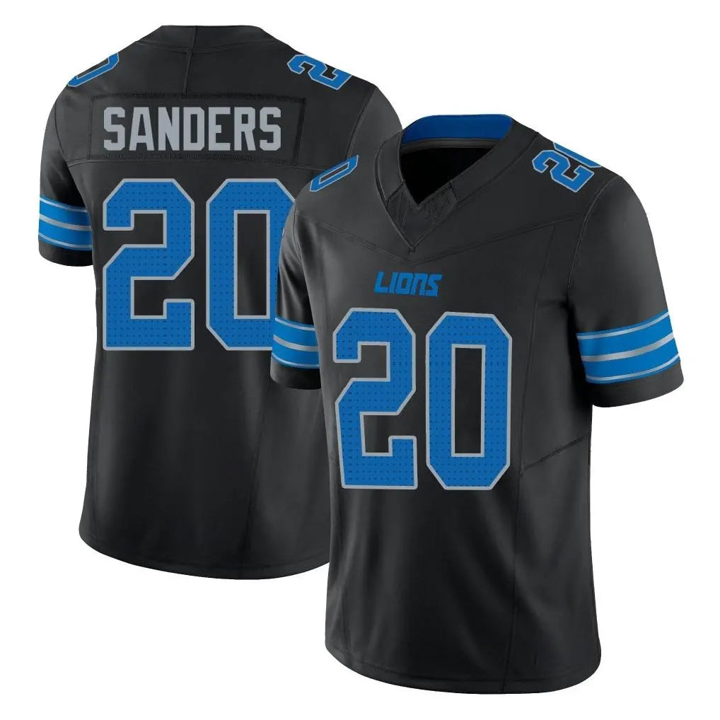 Robertx D.Lions #20 Barry Sanders Player Black Alternate Vapor F.U.S.E. Limited Home Game Stitched Jerseys