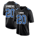 Robertx D.Lions #20 Barry Sanders Player Black Fashion Home Game Stitched Jerseys