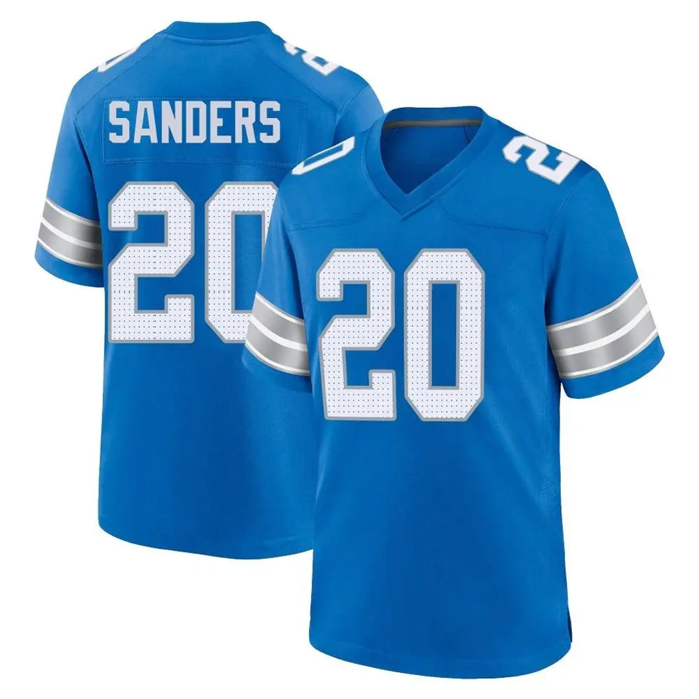 Robertx D.Lions #20 Barry Sanders Player Blue Alternate Home Game Stitched Jerseys