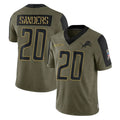 Robertx D.Lions #20 Barry Sanders Player Olive Salute To Service Limited Game Stitched Jerseys