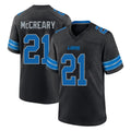 Robertx D.Lions #21 Roger McCreary Player Black Alternate Home Game Stitched Jerseys