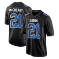 Robertx D.Lions #21 Roger McCreary Player Black Fashion Home Game Stitched Jerseys