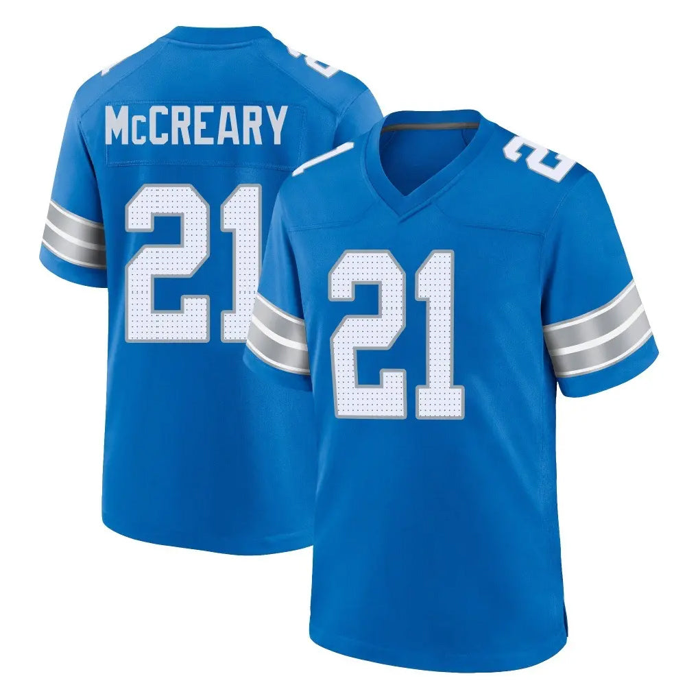 Robertx D.Lions #21 Roger McCreary Player Blue Alternate Home Game Stitched Jerseys