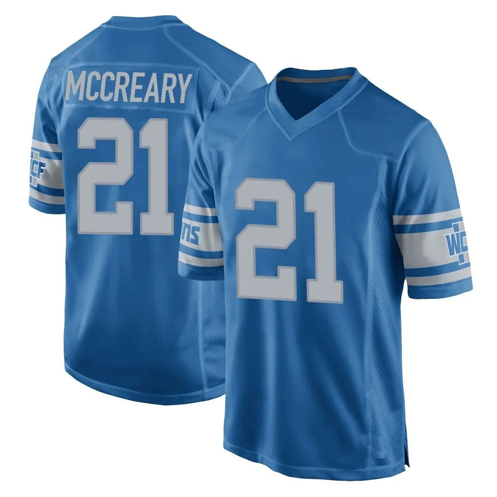 Robertx D.Lions #21 Roger McCreary Player Blue Vapor Untouchable Throwback Game Stitched Jerseys