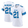 Robertx D.Lions #21 Roger McCreary Player White Alternate Home Game Stitched Jerseys