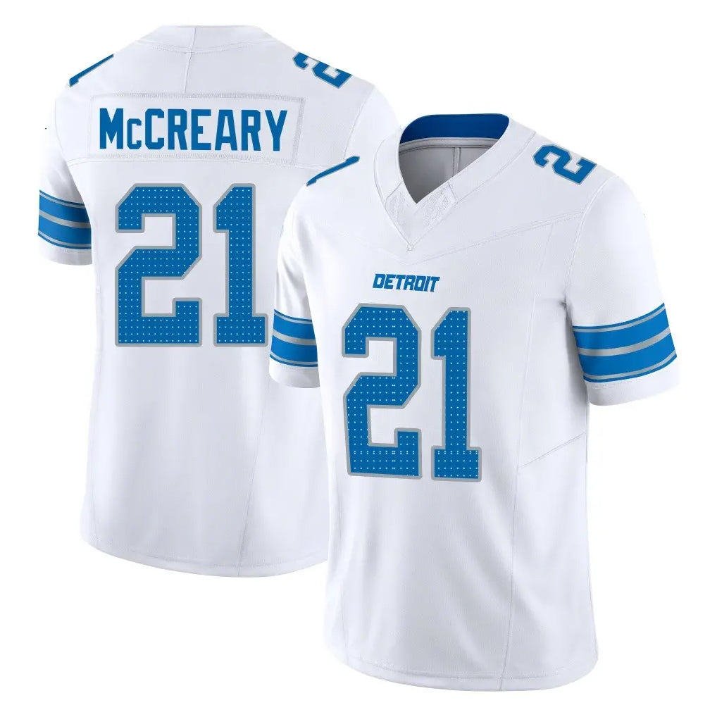 Robertx D.Lions #21 Roger McCreary Player White Limited Vapor F.U.S.E. Alternate Home Game Stitched Jerseys